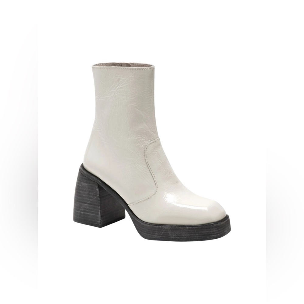 🆕 FREE PEOPLE | RUBY SHINE PLATFORM BOOTS | WHITE | SIZE: EU 39 (US 8-8.5)